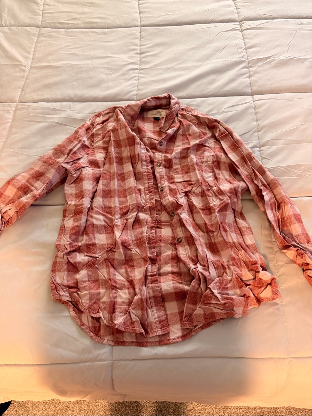 Universal Thread Pink Plaid Button-Down Shirt for Kids